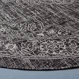 Safavieh Courtyard 6'-7" x 6'-7" Rug in Grey / Black
