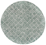 Safavieh Abstract 6'-0" x 6'-0" Rug in Dark Green / Ivory