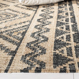 Safavieh Kilim 4'-0" x 6'-0" Rug in Natural / Charcoal