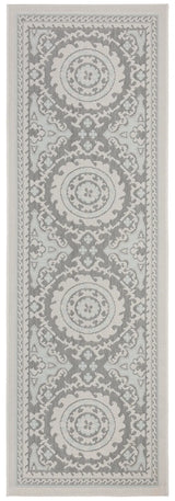 Safavieh Courtyard 2'-3" x 6'-7" Rug in Light Grey / Anthracite