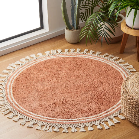 Safavieh Easy Care 3'-0" x 3'-0" Rug in Rust / Ivory