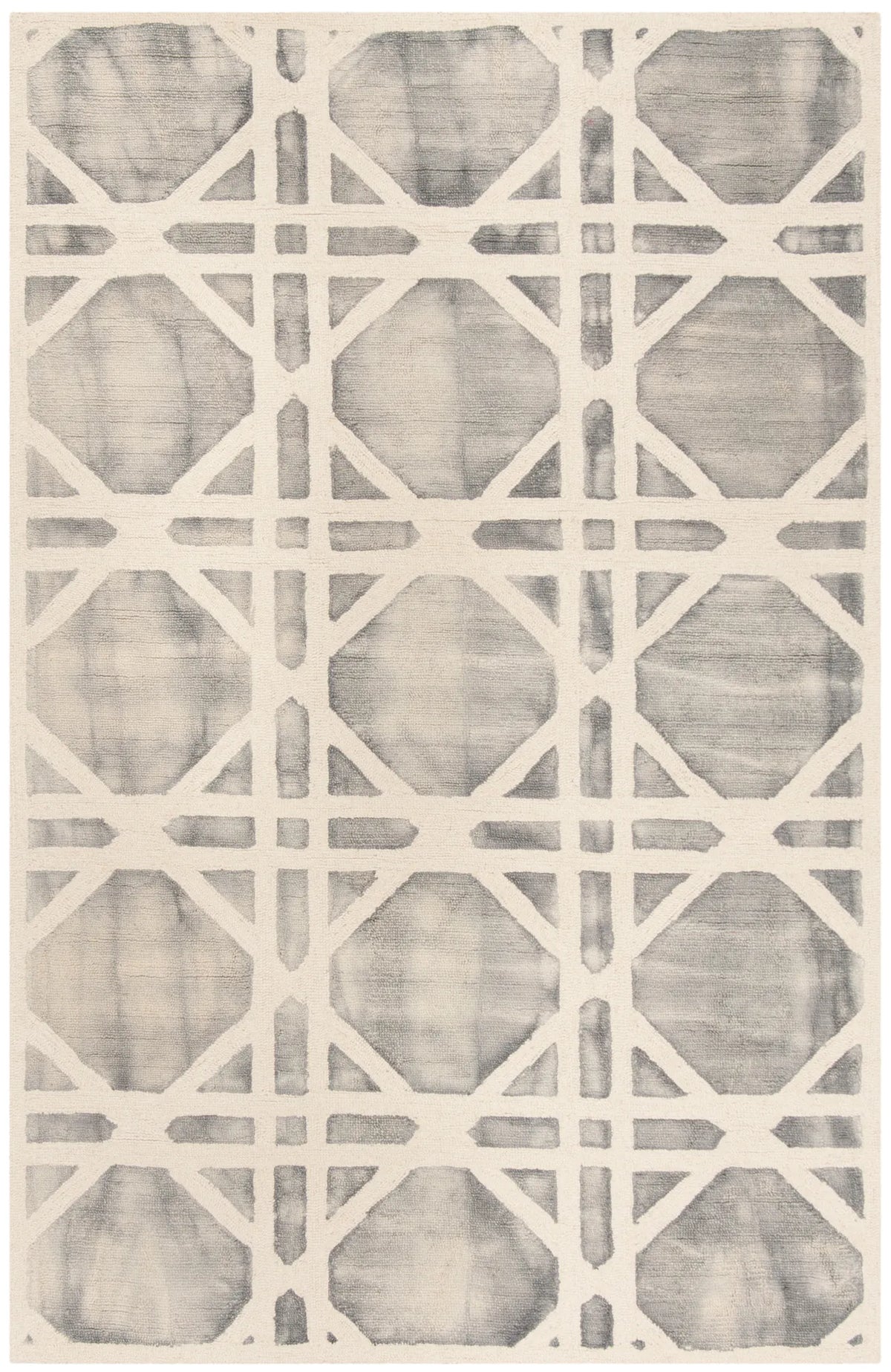 Safavieh Dip Dye 4'-0" x 6'-0" Rug in Ivory / Grey