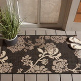 Safavieh Courtyard 2'-0" x 3'-7" Rug in Black Natural / Brown