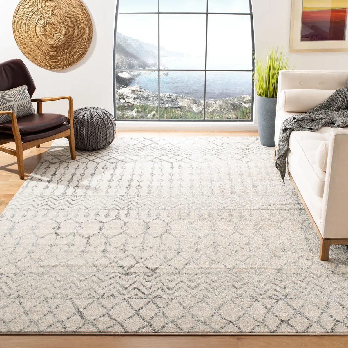 Safavieh Tulum 10'-0" x 13'-0" Rug in Ivory / Grey