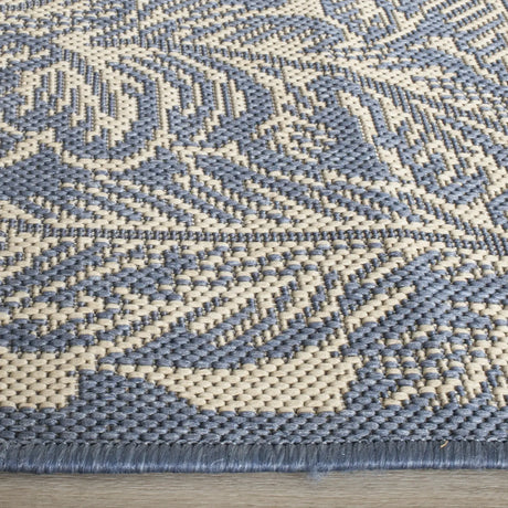 Safavieh Courtyard 2'-3" x 6'-7" Rug in Natural / Blue