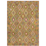 Oriental Weavers Machine Washable Malibu Mal07 Gold/ Multi Rug - main flat