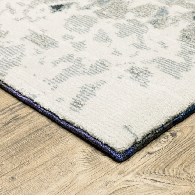 Oriental Weavers Sphinx Evolution 0962A Blue/ Ivory Rugs - corner detail