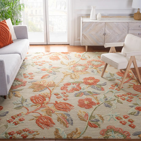 Safavieh Blossom 10'-0" x 14'-0" Rug in Grey / Red