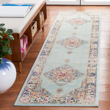 Safavieh Monaco 2'-2" x 8'-0" Rug in Ivory / Turquoise