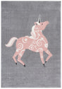 Safavieh Carousel Kids 100 4'-0" x 6'-0" Rug in Grey / Pink