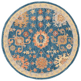 Safavieh Blossom 6'-0" x 6'-0" Rug in Navy / Brown