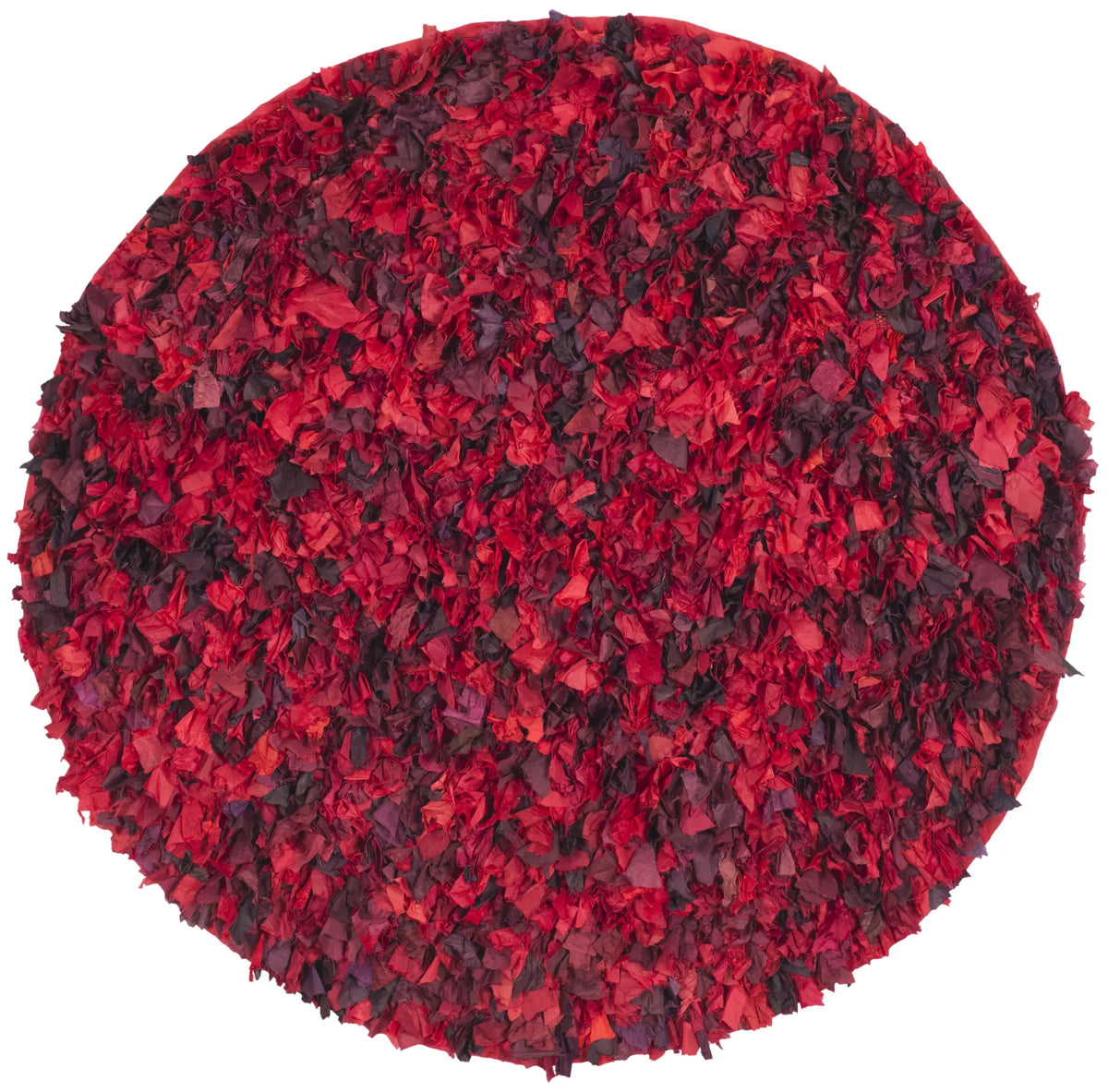 Safavieh Rio Shag 6'-0" x 6'-0" Rug in Red / Multi