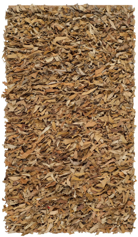 Safavieh Leather Shag 2'-3" x 4'-0" Rug in Light Gold