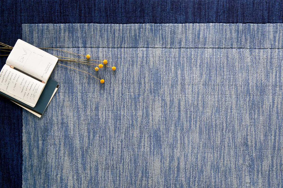 Loloi Hamilton Hm-01 Navy Rug - styled aerial 1