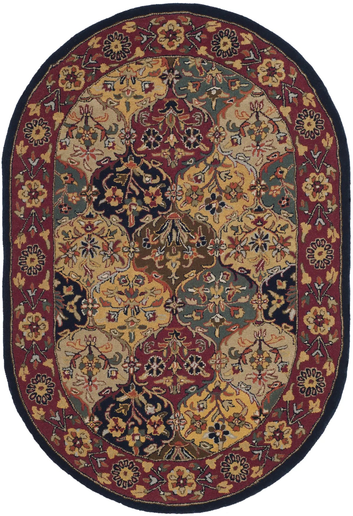 Safavieh Heritage 4'-6" x 6'-6" Rug in Multi / Navy
