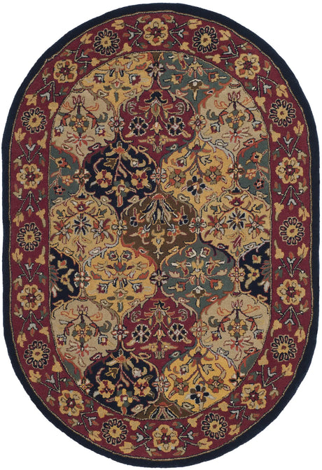 Safavieh Heritage 4'-6" x 6'-6" Rug in Multi / Navy