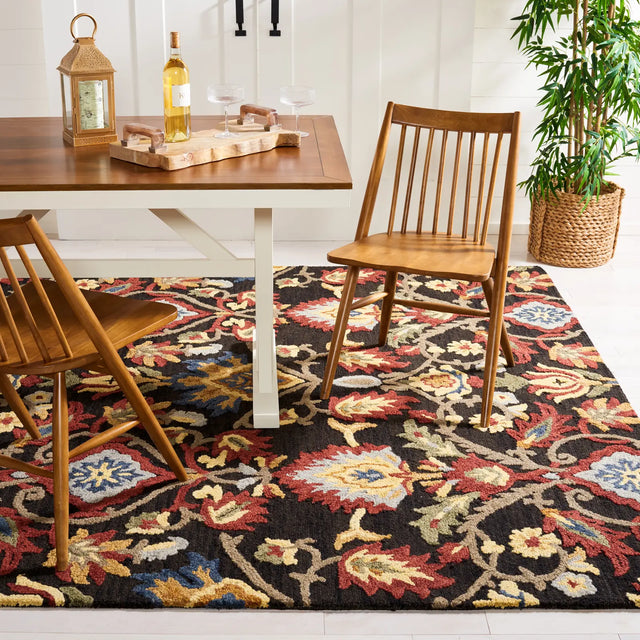 Safavieh Blossom 10'-0" x 14'-0" Rug in Charcoal / Multi