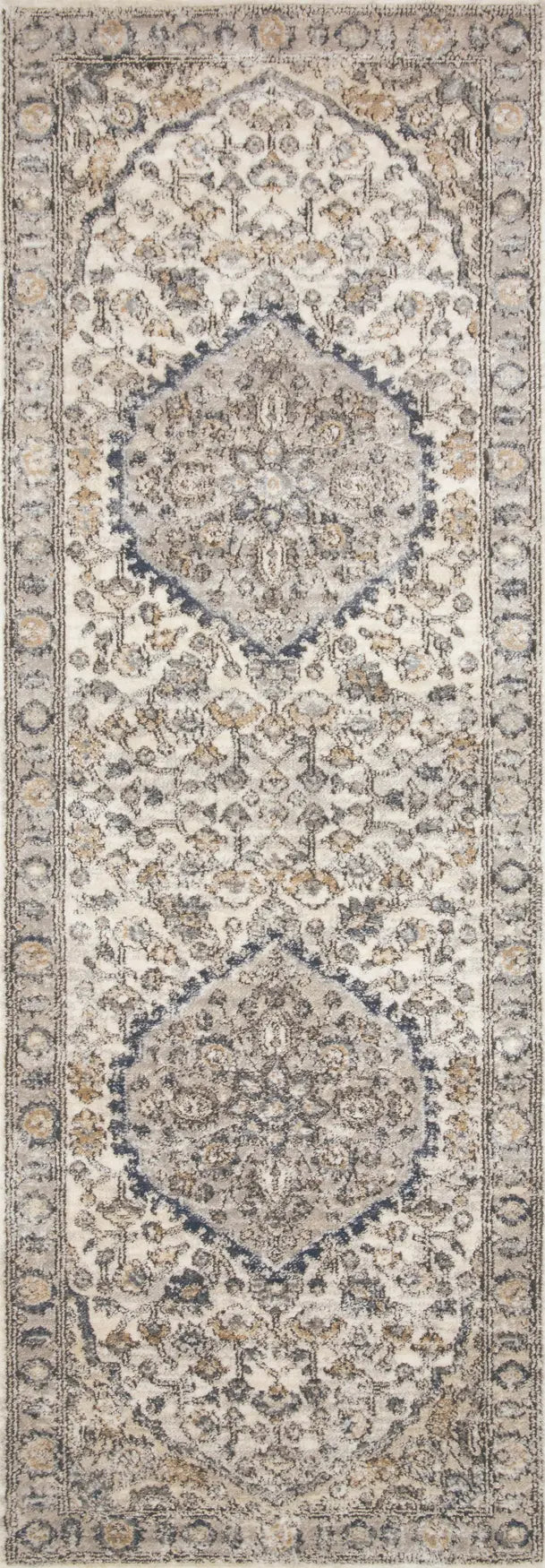 Loloi Teagan Tea-01 Natural/Lt. Grey Rugs - runner flat