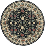 Safavieh Heritage 6'-0" x 6'-0" Rug in Navy / Ivory
