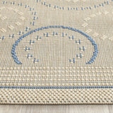 Safavieh Courtyard 2'-3" x 6'-7" Rug in Natural / Blue