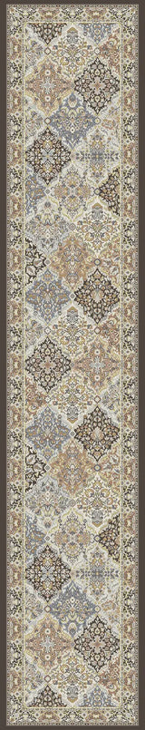 Dynamic Rugs Ancient Garden 57008 Brown/Blue Rug - Runner