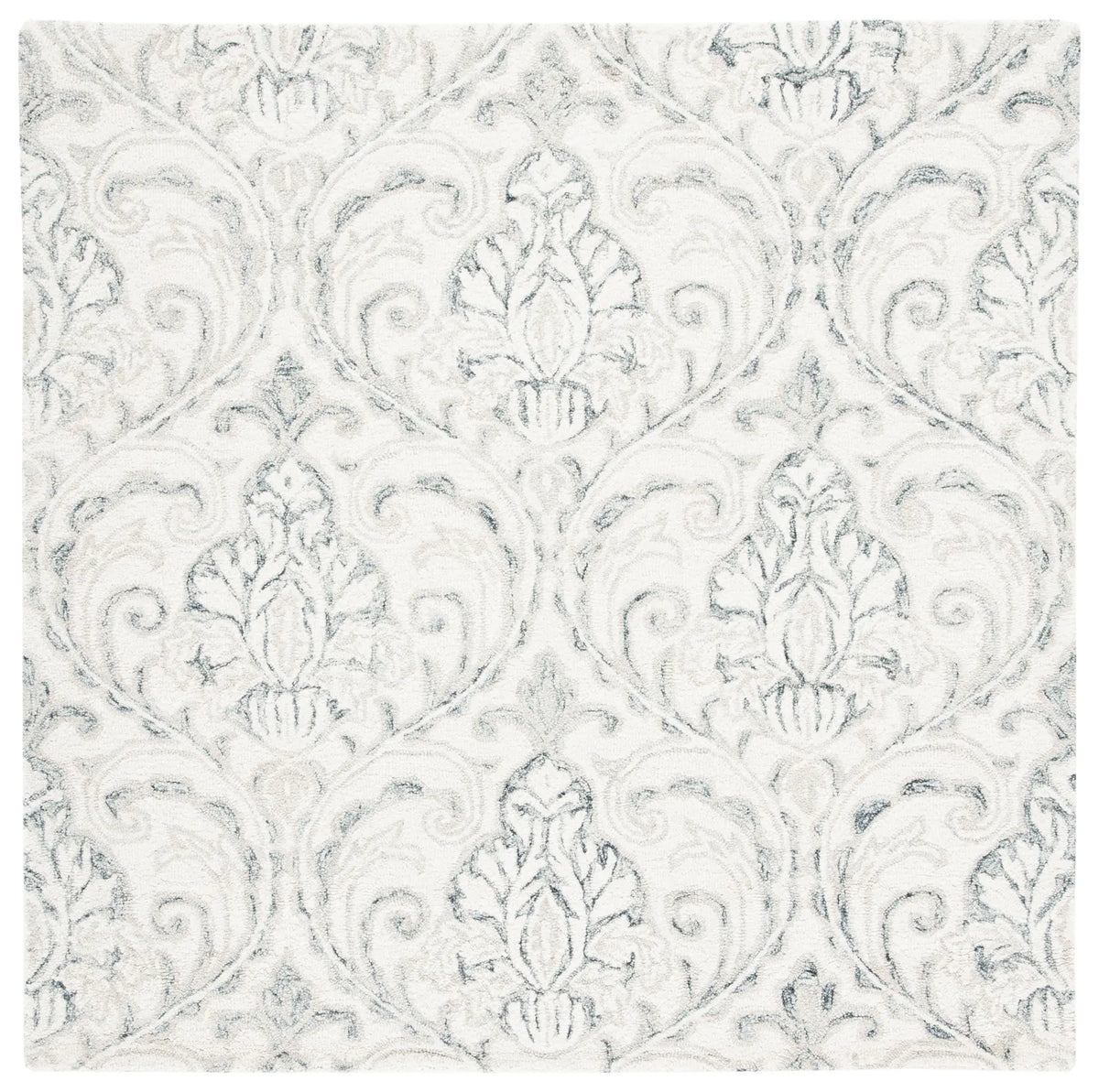 Safavieh Micro-Loop 5'-0" x 5'-0" Rug in Ivory / Grey