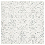 Safavieh Micro-Loop 5'-0" x 5'-0" Rug in Ivory / Grey