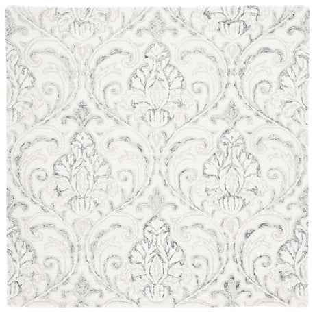 Safavieh Micro-Loop 5'-0" x 5'-0" Rug in Ivory / Grey