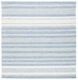 Safavieh Striped Kilim 7'-0" x 7'-0" Rug in Ivory / Blue