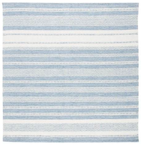 Safavieh Striped Kilim 7'-0" x 7'-0" Rug in Ivory / Blue