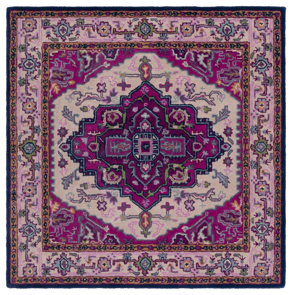 Safavieh Bellagio 5'-0" x 5'-0" Rug in Ivory / Pink