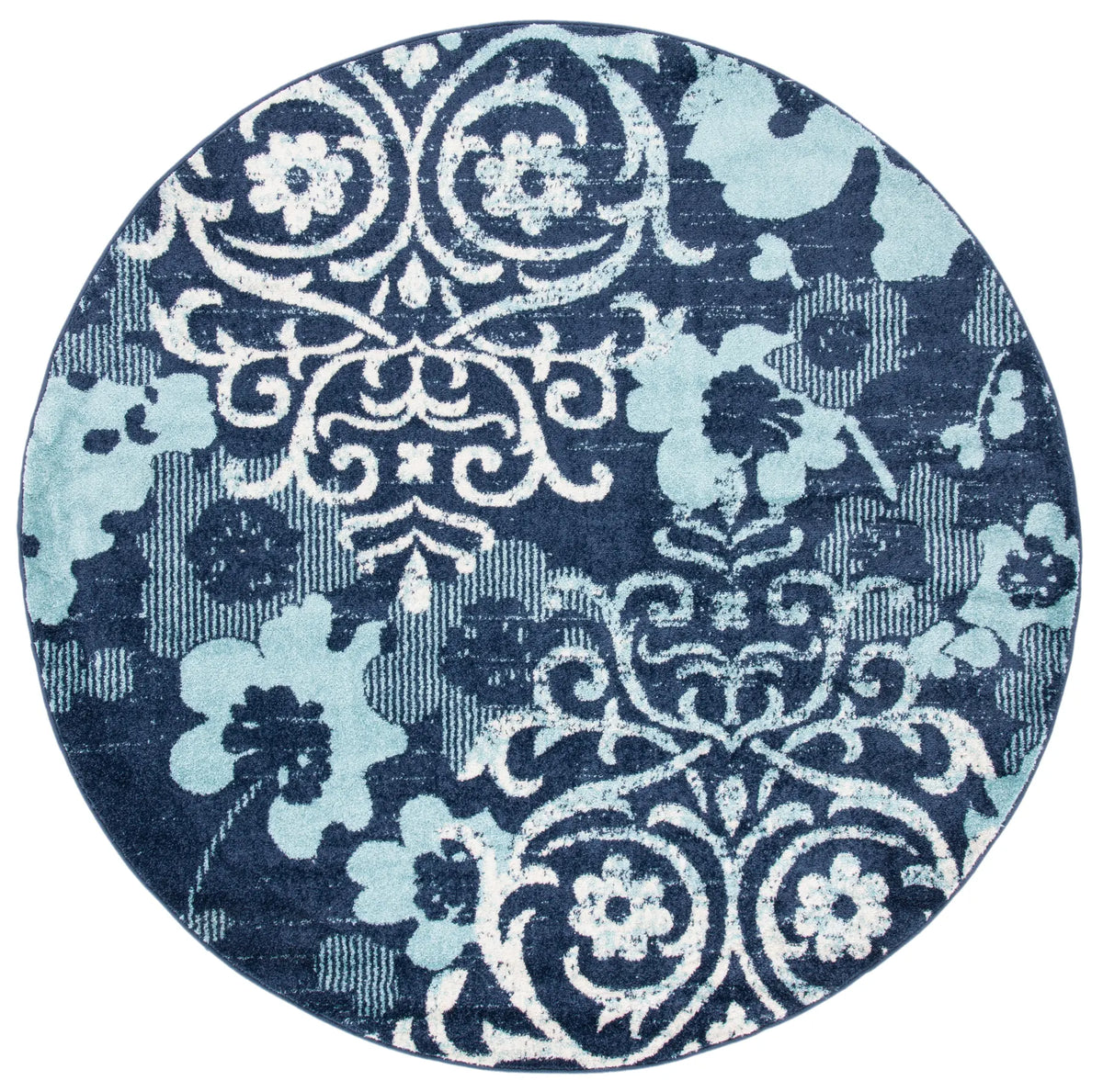 Safavieh Adirondack 6'-7" x 6'-7" Rug in Navy / Aqua