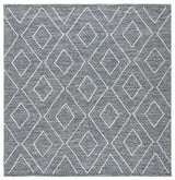 Safavieh Striped Kilim 7'-0" x 7'-0" Rug in Dark Grey