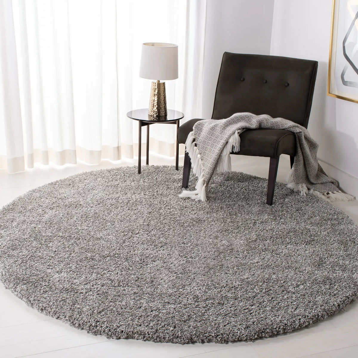 Safavieh Shag 10'-0" x 10'-0" Rug in Silver