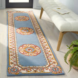 Safavieh Naples 2'-3" x 8'-0" Rug in Light Blue / Ivory