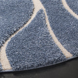 Safavieh Florida Shag 5'-0" x 5'-0" Rug in Light Blue / Cream
