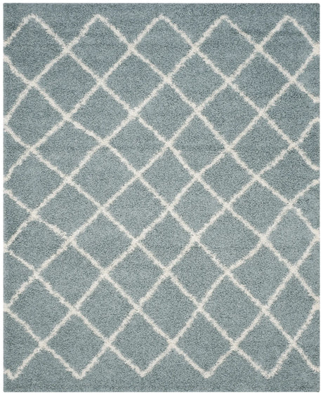 Safavieh Sgd-Dallas Shag 10'-0" x 14'-0" Rug in Seafoam / Ivory