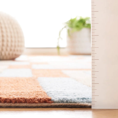 Safavieh Genre 4'-0" x 6'-0" Rug in Light Blue / Rust