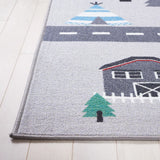Safavieh Kids Playhouse 200 4'-4" x 6'-0" Rug in Grey / Pink