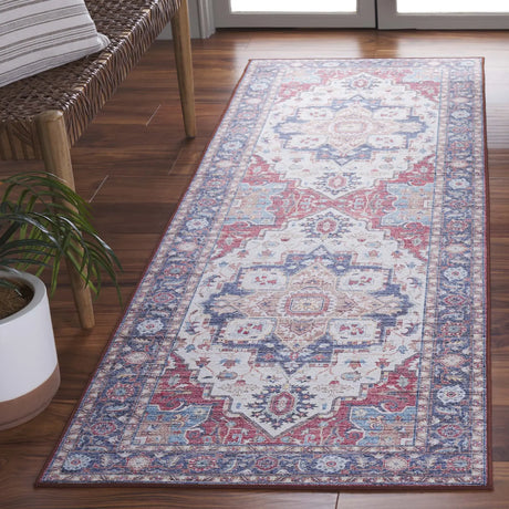 Safavieh Tucson 2'-6" x 6'-0" Rug in Rust / Blue