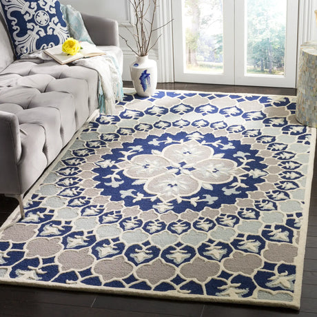 Safavieh Bellagio 5'-0" x 8'-0" Rug in Navy Blue / Ivory