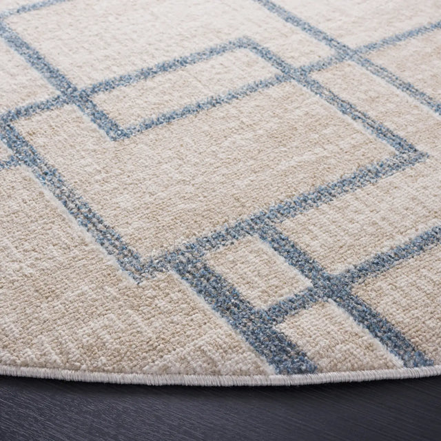 Safavieh Blair Washable 6'-7" x 6'-7" Rug in Beige / Grey