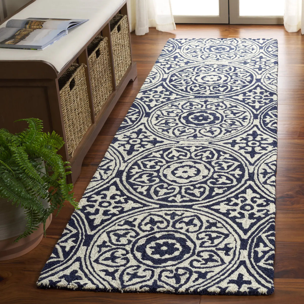 Safavieh Metro 2'-3" x 8'-0" Rug in Blue / Ivory