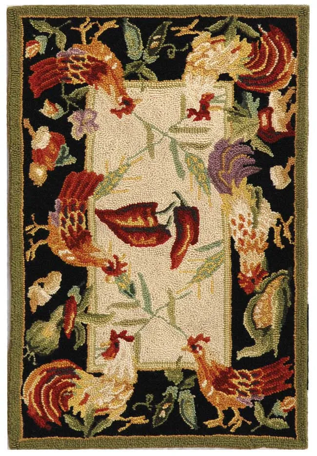 Safavieh Chelsea 1'-8" x 2'-6" Rug in Ivory / Black