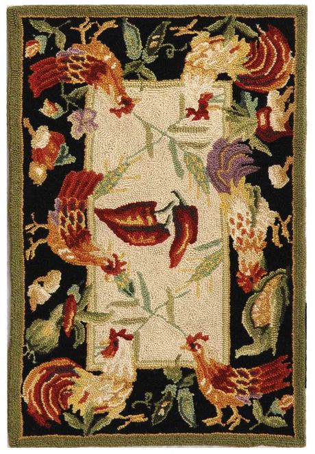 Safavieh Chelsea 1'-8" x 2'-6" Rug in Ivory / Black