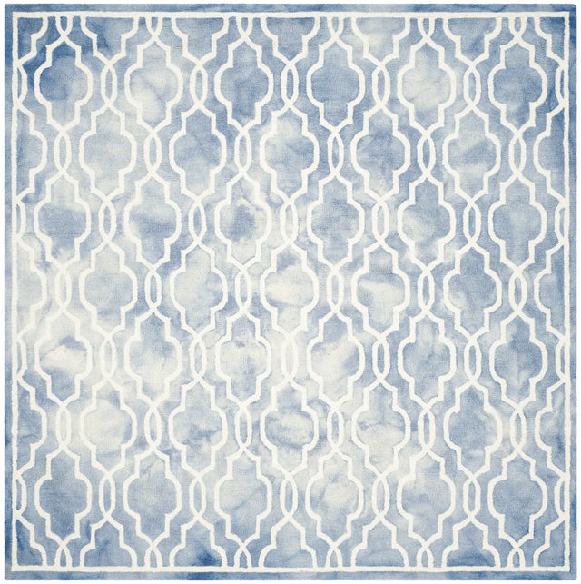 Safavieh Dip Dye 7'-0" x 7'-0" Rug in Blue / Ivory