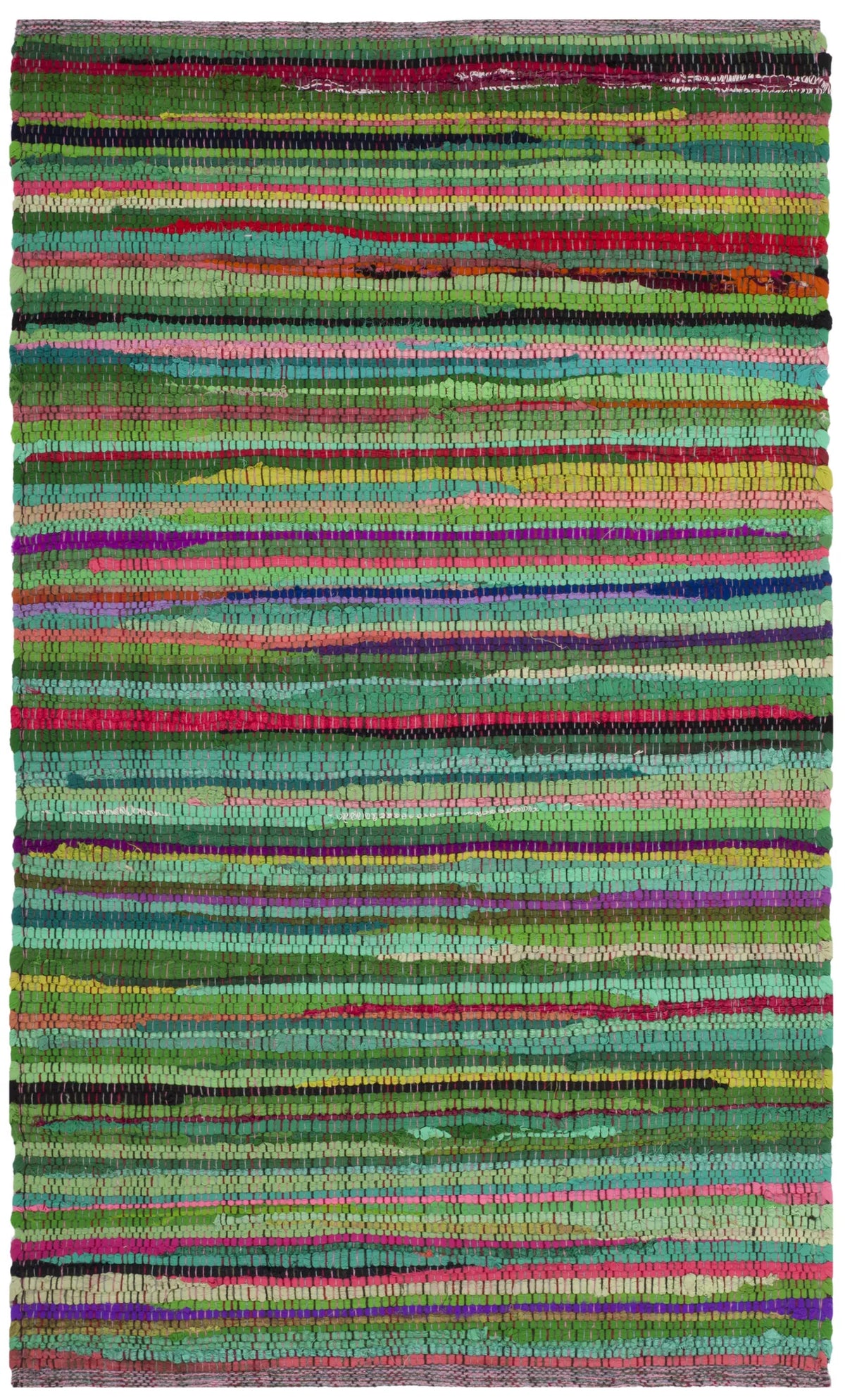 Safavieh Rag Rug 2'-0" x 3'-0" Rug in Green / Multi