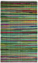 Safavieh Rag Rug 2'-0" x 3'-0" Rug in Green / Multi