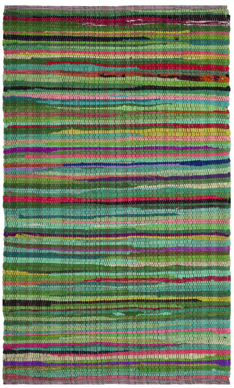 Safavieh Rag Rug 2'-0" x 3'-0" Rug in Green / Multi