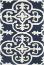 Safavieh Chatham 2'-0" x 3'-0" Rug in Dark Blue / Ivory